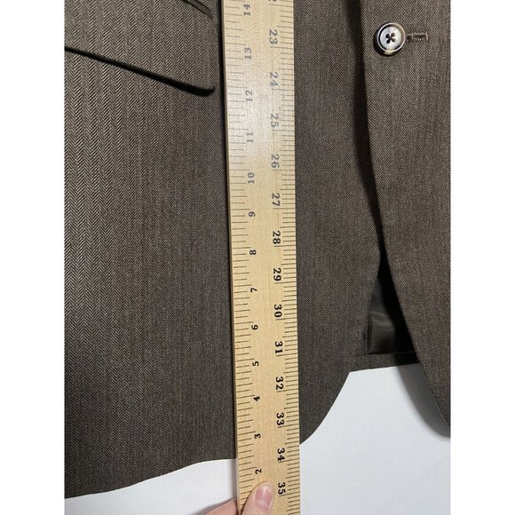 Izod Mens Brown 2 Button Blazer Sport Coat 42L Polyester/Rayon NWT - Picture 7 of 16